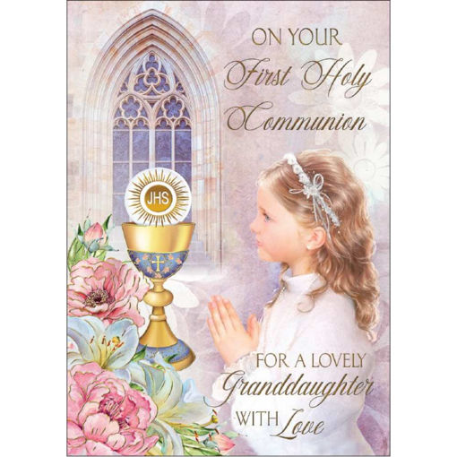 Picture of ON YOUR 1ST HOLY COMMUNION FOR GRANDAUGHTER WITH LOVE CARD